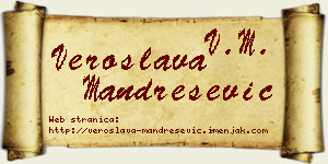 Veroslava Mandrešević vizit kartica
